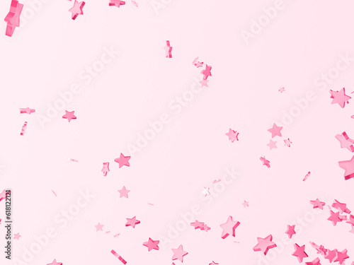 Small pink translucent stars scattered in a pretty pink space.