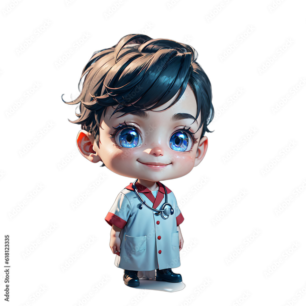 A Cartoon Girl on a Medical Mission transparent ai generated A Cartoon Girl on a Medical Mission transparent ai generated