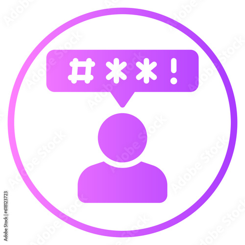 abuse gradient icon
