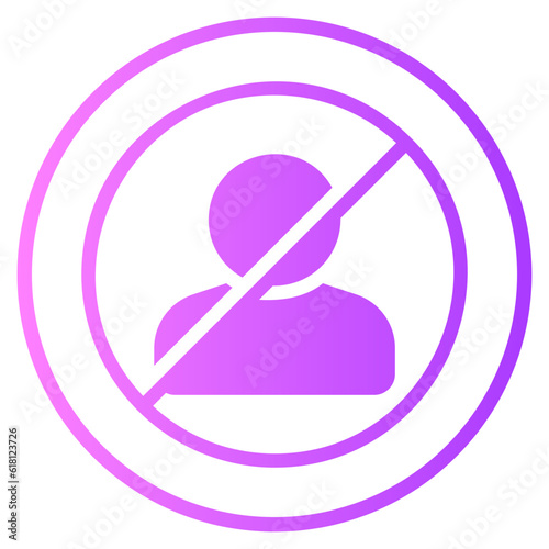 banned gradient icon