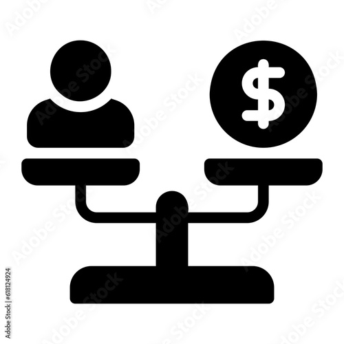 inequality glyph icon