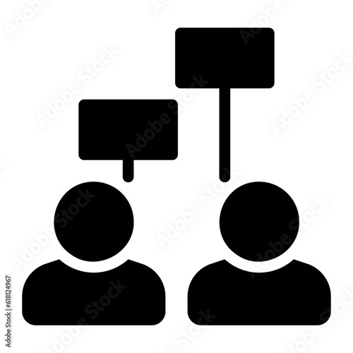 protest glyph icon