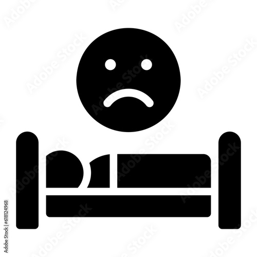 sleepless glyph icon