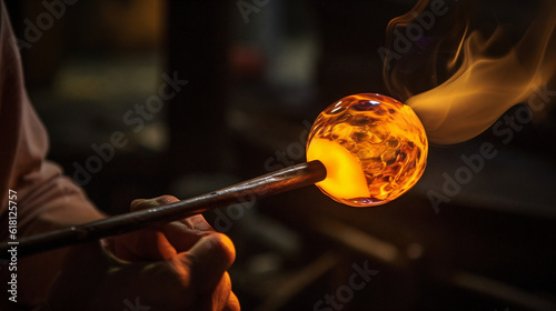 glassblower Generative AI photo