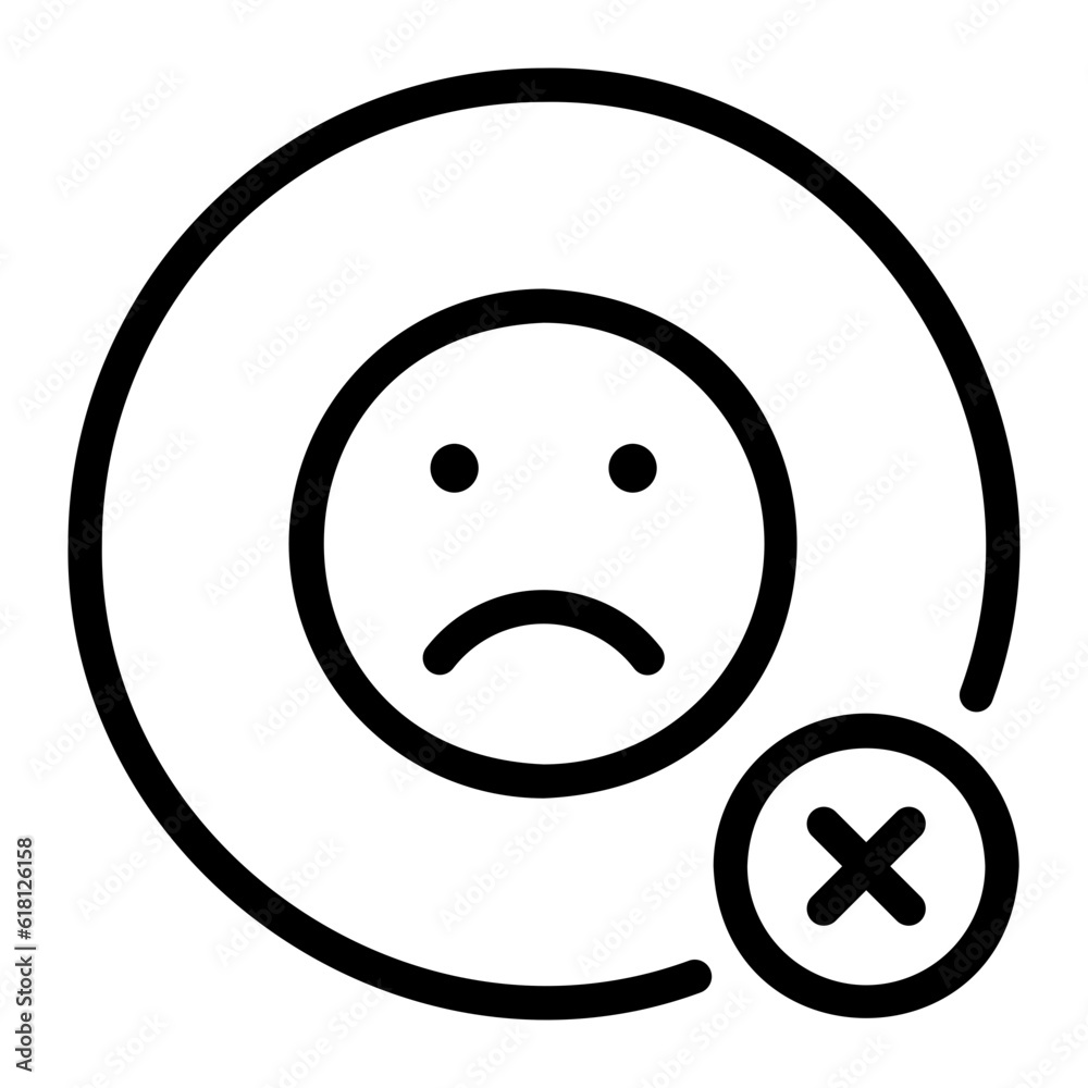 Fototapeta premium banned line icon