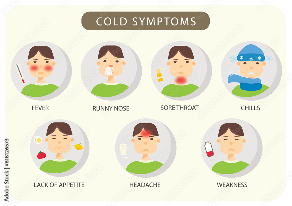 disease cold symptoms headache flu runny nose sore throat chills