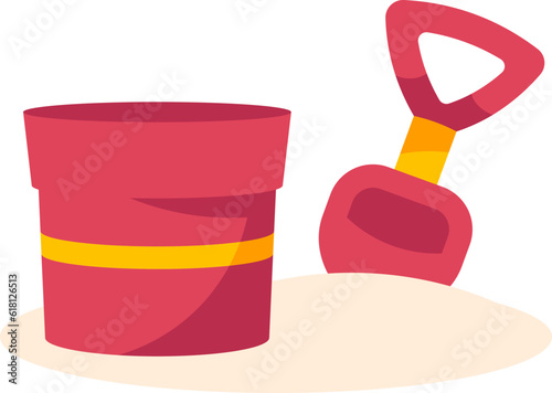 SImple Sand Castle Equipment Illustration