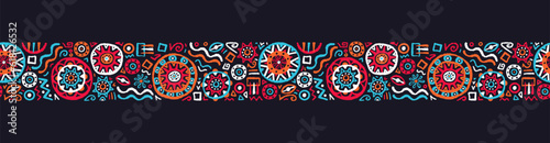 Hand drawn abstract seamless pattern, ethnic background, simple style - great for textiles, banners, wallpapers, wrapping - vector design