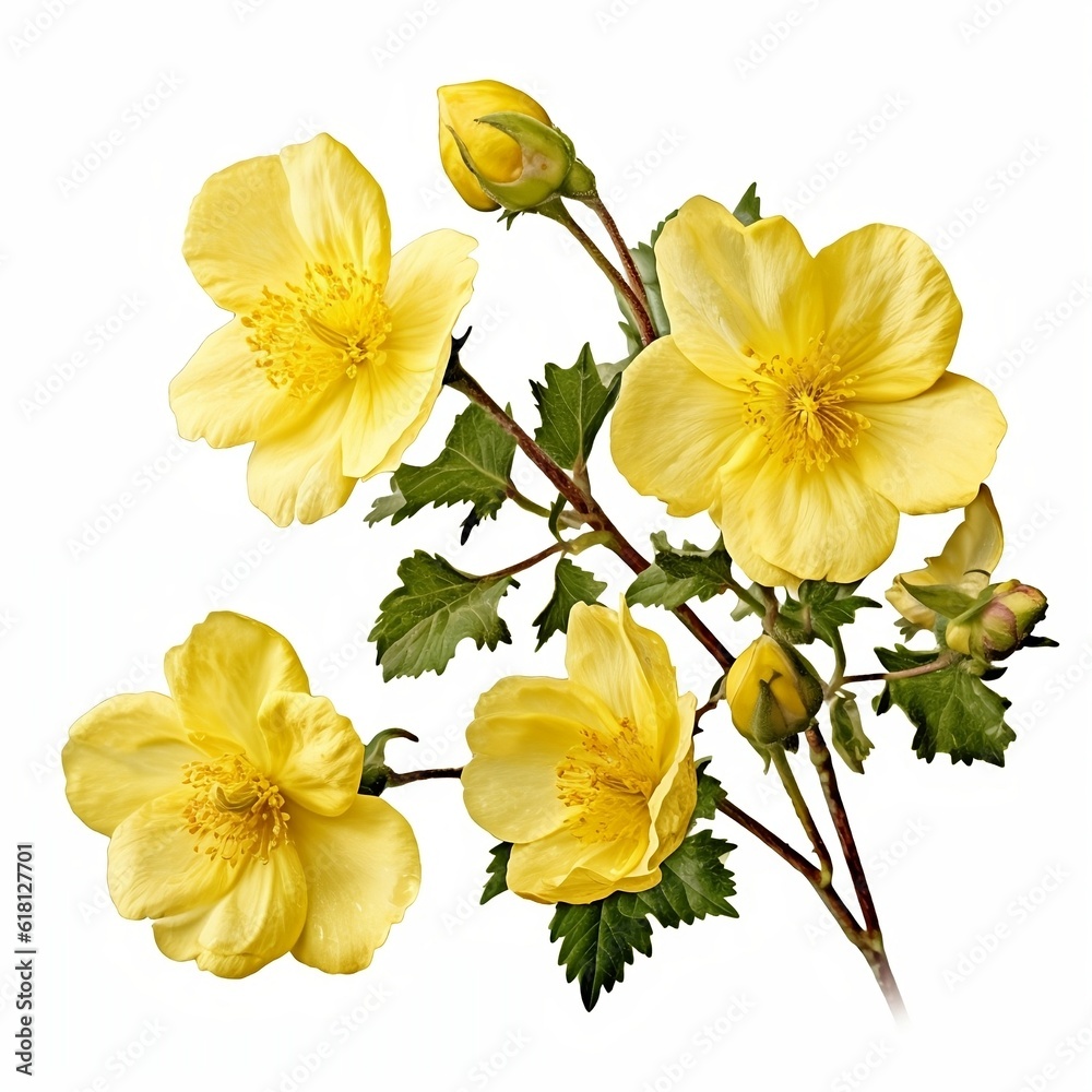 Obraz premium yellow flower isolated on white background