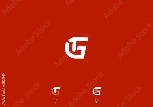Logo Letter T or TG. logo Typography and the meaning. logo modern, minimalist and editable color