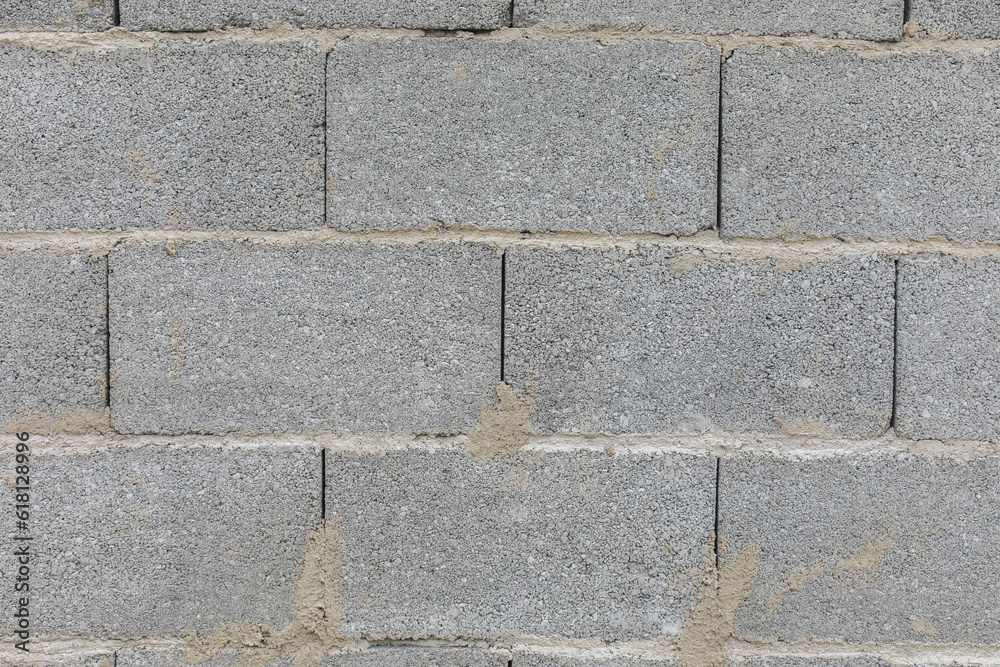 Obraz premium Grey brick wall background mockup