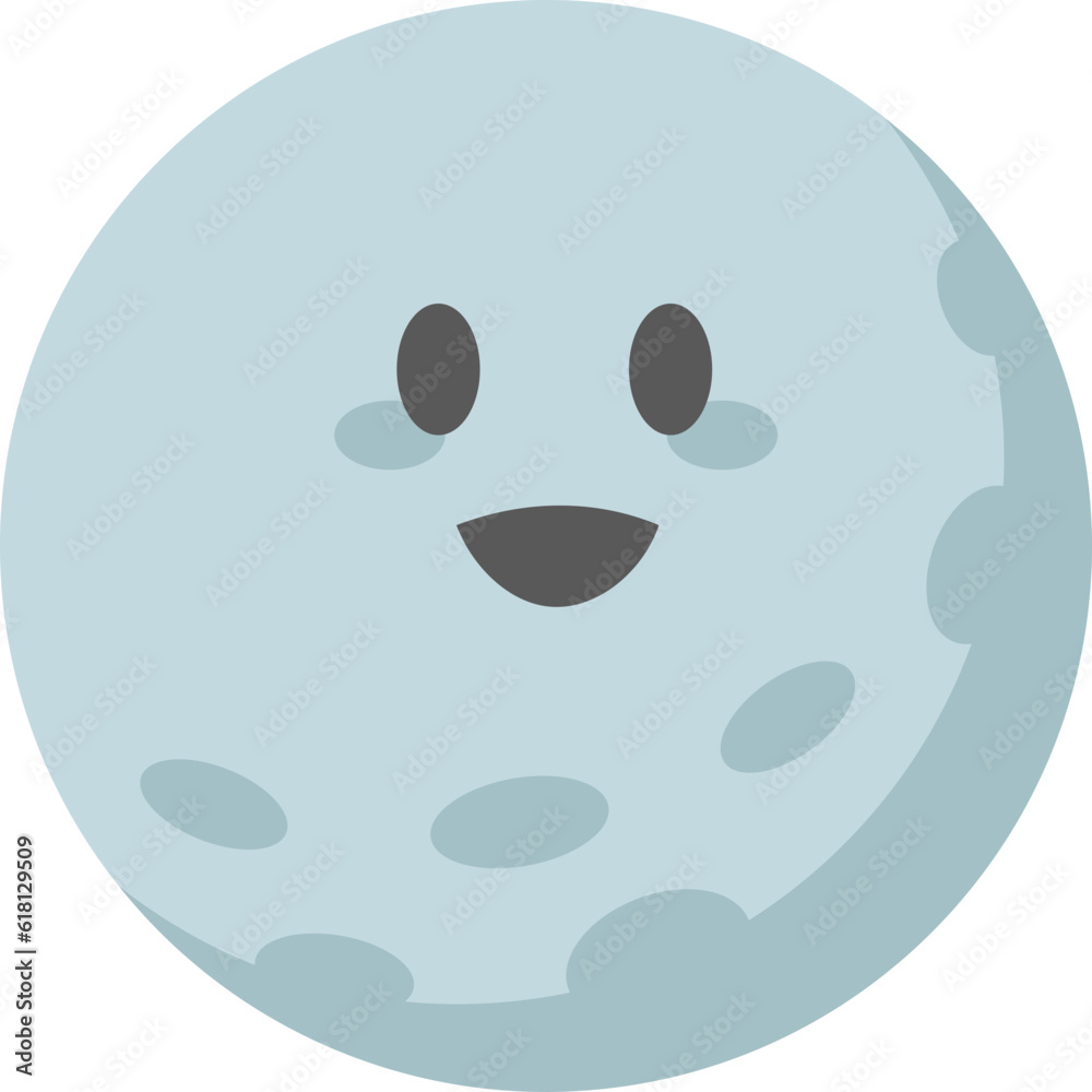 Cute Happy Moon Illustration Cute Happy Moon Illustration