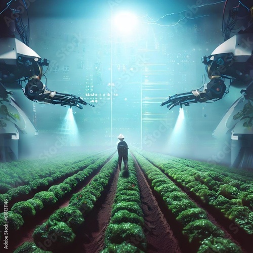 The future of agriculture concepts. Generative AI 