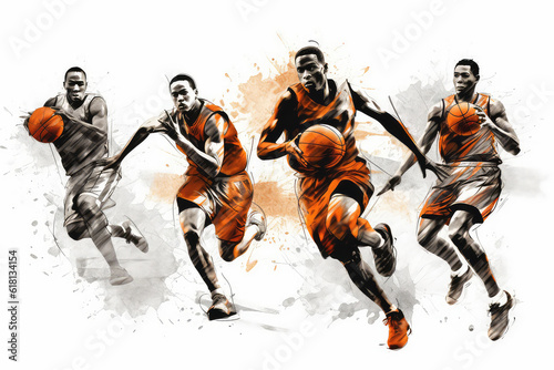 basketball players in action