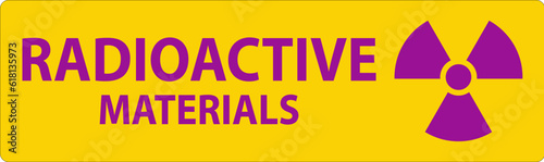 Caution Radioactive Material On White Background