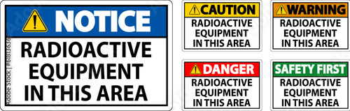 Caution Sign Caution Radioactive Equipment In This Area