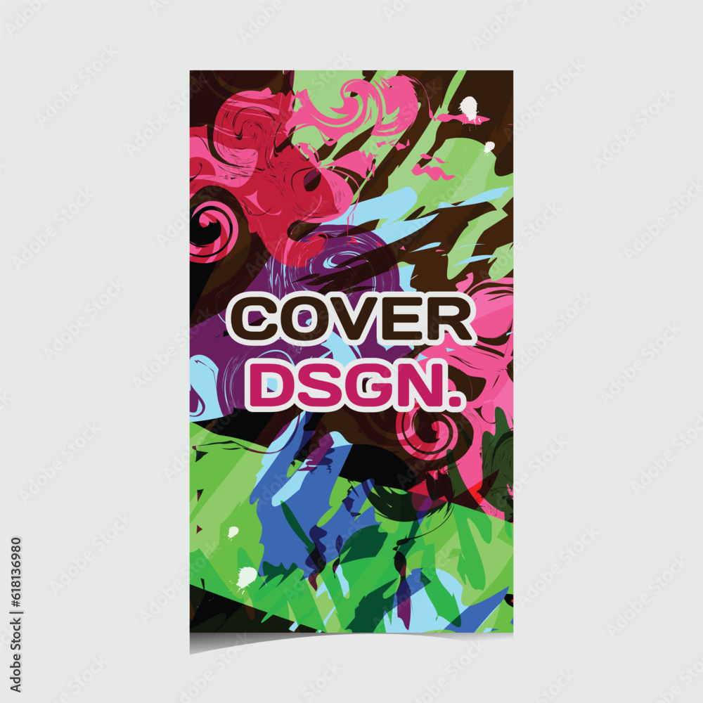 Fototapeta premium Colorful abstract cover template design