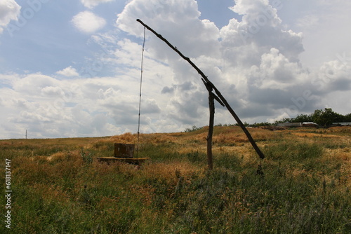 A power line in a field