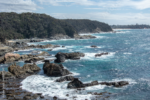 Wild coastline by the ocean