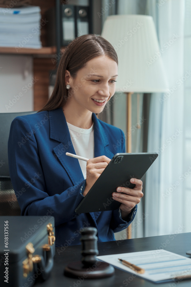 Young business woman lawyer works in office, bookkeeping, audit, stock split, accounting valuation, business combination, marginal deposit, trade account payable, hire purchase, balance sheet account Young business woman lawyer works in office, bookkeeping, audit, stock split, accounting valuation, business combination, marginal deposit, trade account payable, hire purchase, balance sheet account