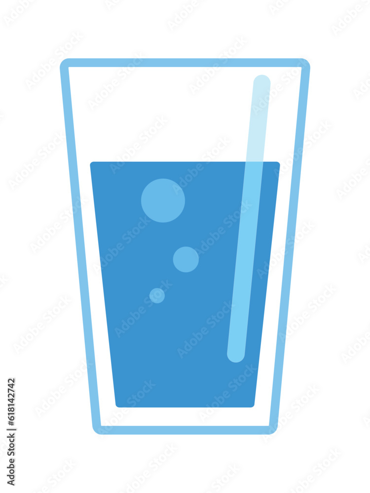 Glass of water flat design isolated on white background vector illustration. Pure clean water. Liquid water business concept. Soda glass. Follow the drinking regime. Water saving concept. Glass of water flat design isolated on white background vector illustration. Pure clean water. Liquid water business concept. Soda glass. Follow the drinking regime. Water saving concept.