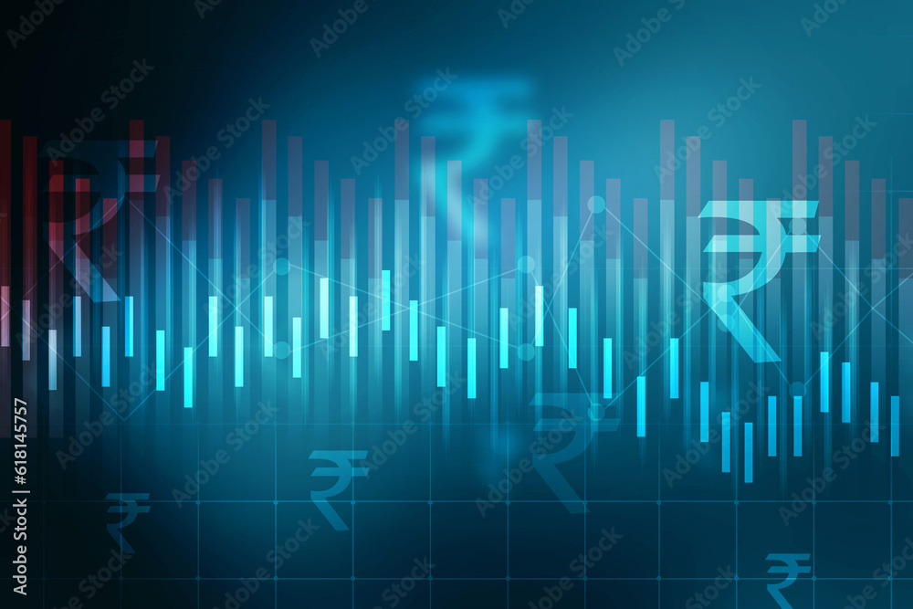 2D illustration Rupee currency sign 2D illustration Rupee currency sign