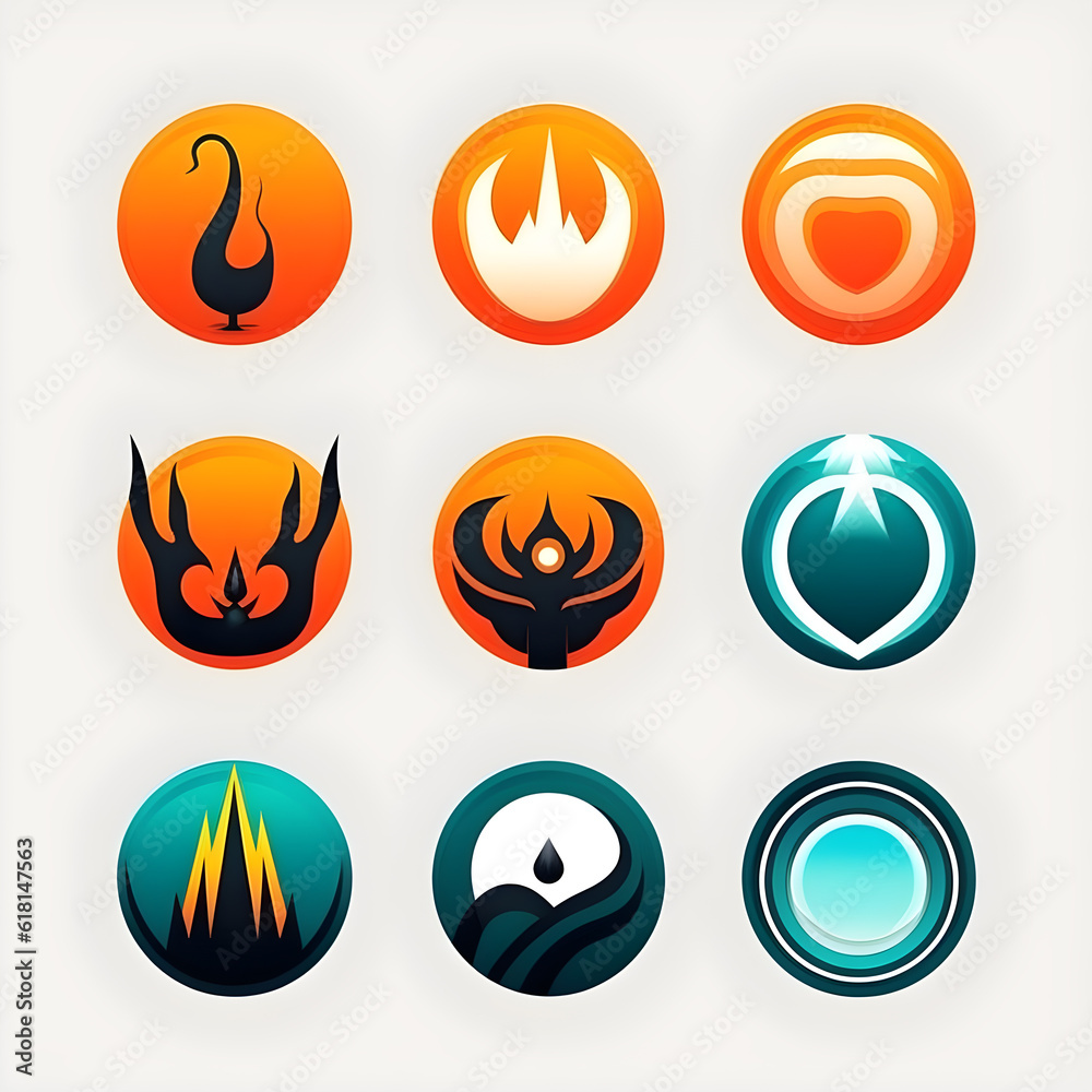Vector - based logo templates, AI generated.