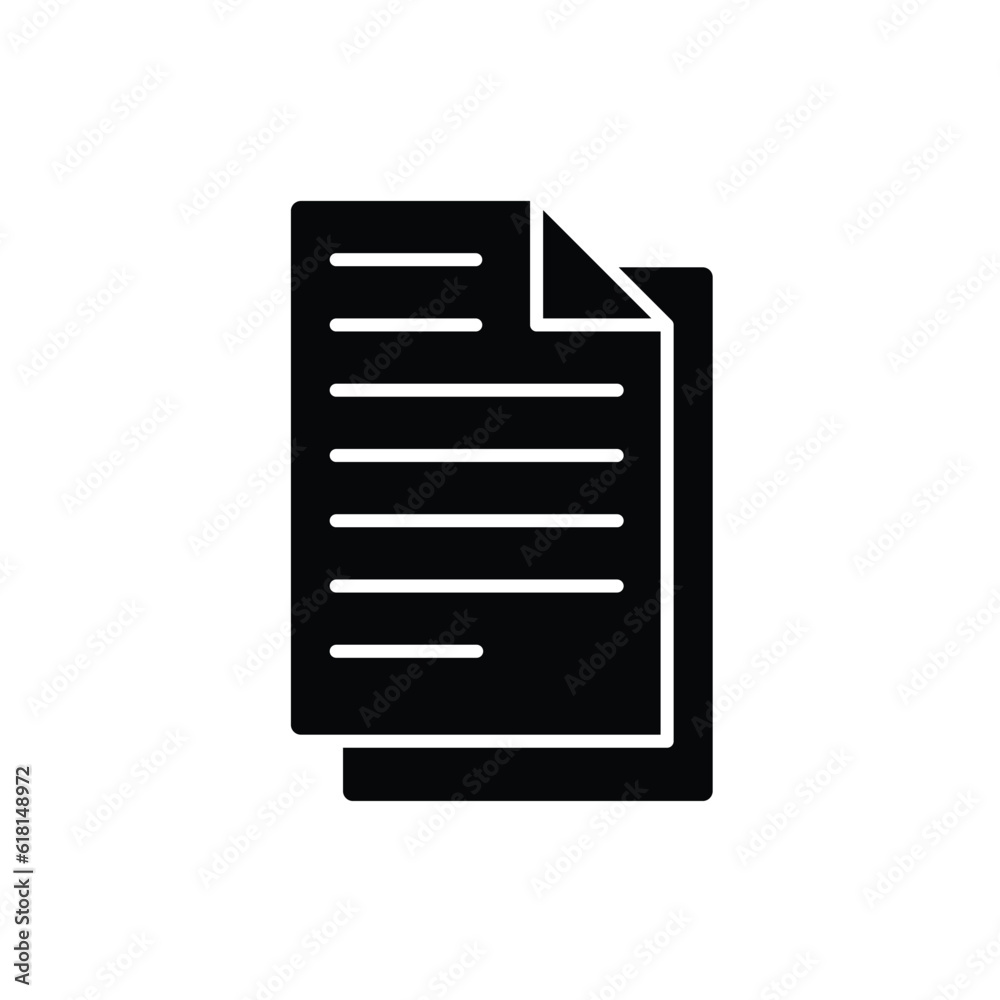 Document vector icon. Illustration isolated for graphic and web design. Document vector icon. Illustration isolated for graphic and web design.
