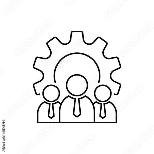 Management Icon. Teamwork management icon. Business team. Company leader, supervisor. Partnership icon. Organization workforce. Facility. Crowd management. Businessman career development. CRM.