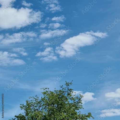 Canvas Print A blue sky with clouds