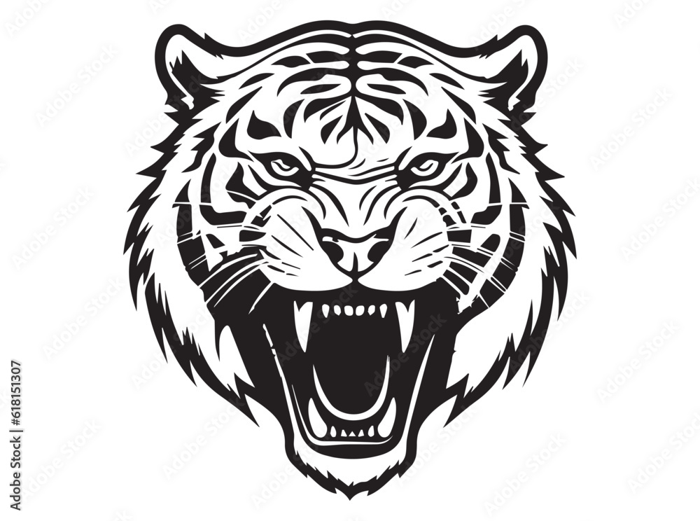 angry tiger face angry tiger face