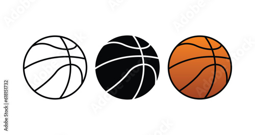 Basketball set icon vector for web and mobile app. Basketball ball sign and symbol