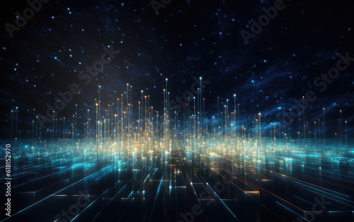 Big data sci-fi abstract light space stars background