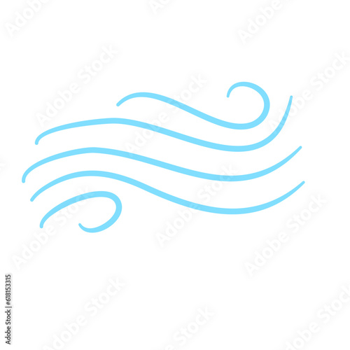 Blow Gusts Cold Wind Air Illustration
