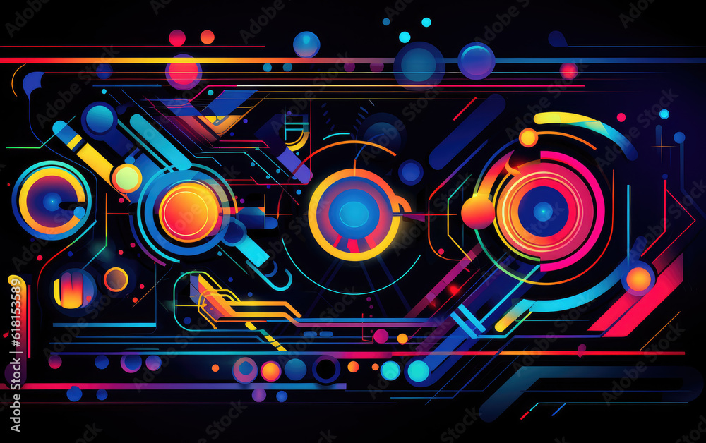 abstract music background with equalizer AI Generative abstract music background with equalizer AI Generative