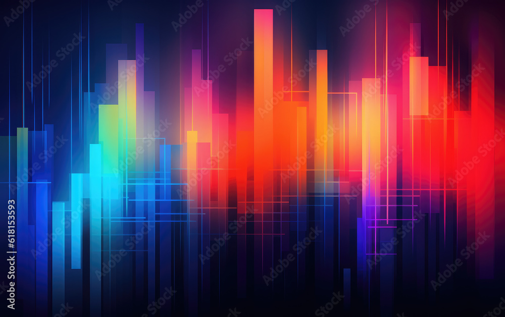 abstract music background with equalizer AI Generative