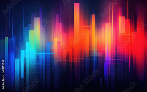 abstract music background with equalizer AI Generative