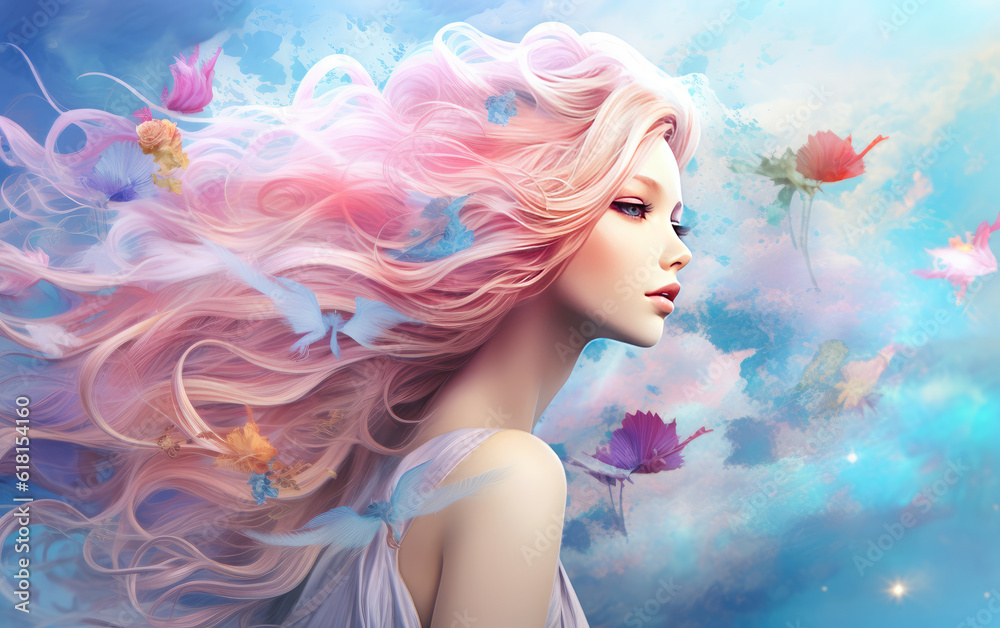 Digital Art Style Surrealistic woman AI Generative Digital Art Style Surrealistic woman AI Generative