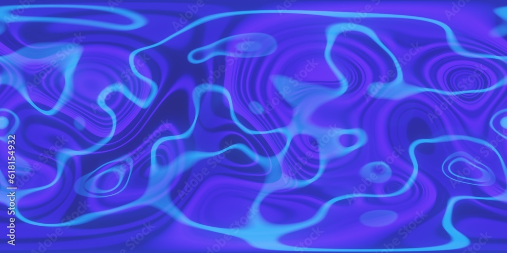3D Illustration; Computer-generated imagery; CGI modeling; HDRI; 360º view panoramic; Water waving blue psychedelic texture 3D Illustration; Computer-generated imagery; CGI modeling; HDRI; 360º view panoramic; Water waving blue psychedelic texture