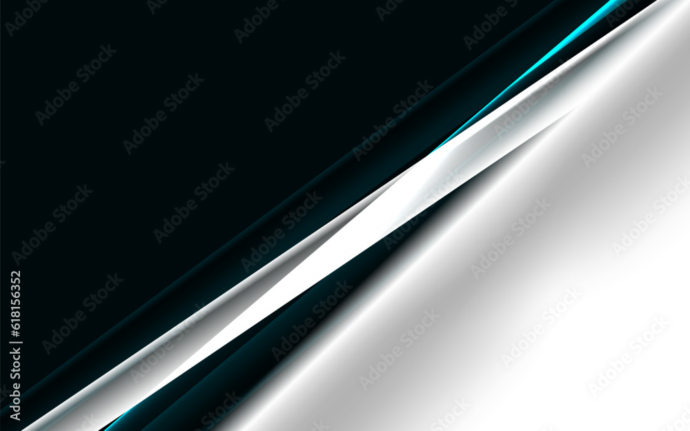 Dark background and abstract white lines stripes overlap vector background on space for text and message artwork design.