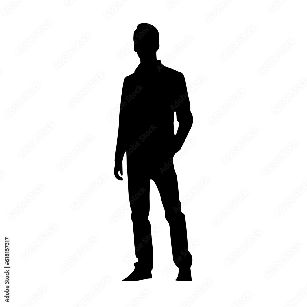 a person standing silhouette illustration