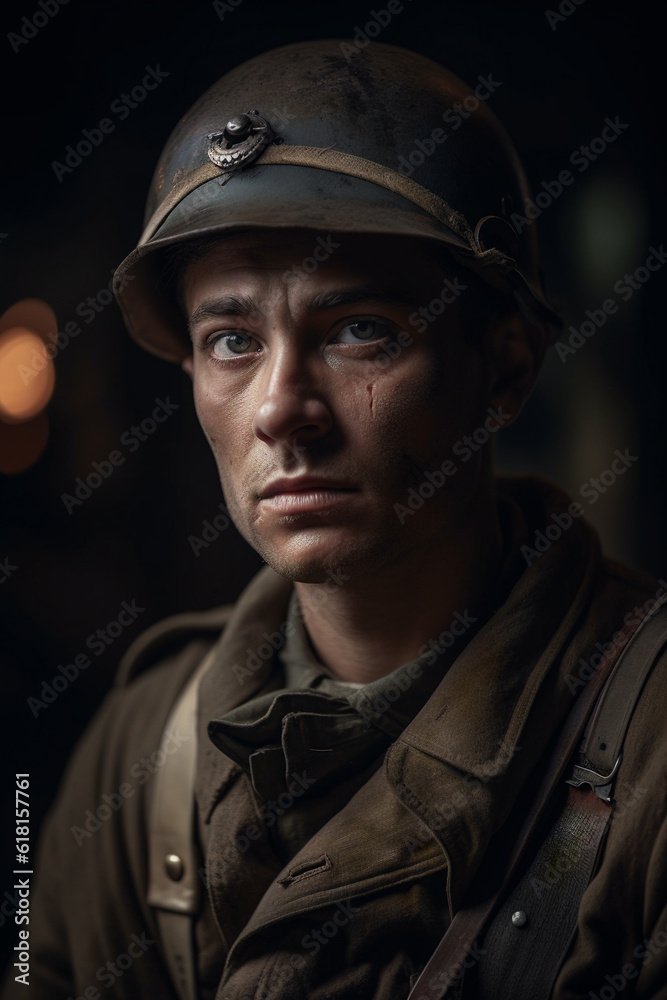 Portrait of second world war soldier Portrait of second world war soldier