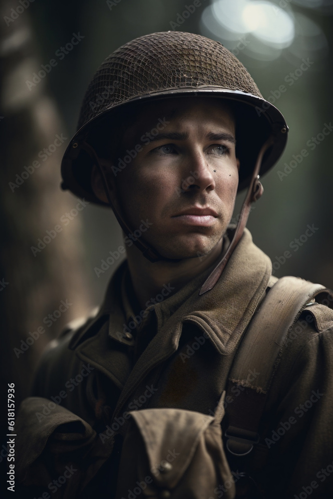 Portrait of second world war soldier