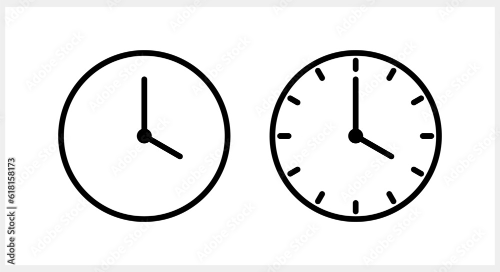 Clock icon isolated Time symbol clipart Vector stock illustration EPS 10 Clock icon isolated Time symbol clipart Vector stock illustration EPS 10