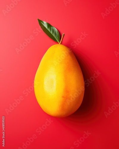 mango on a red background