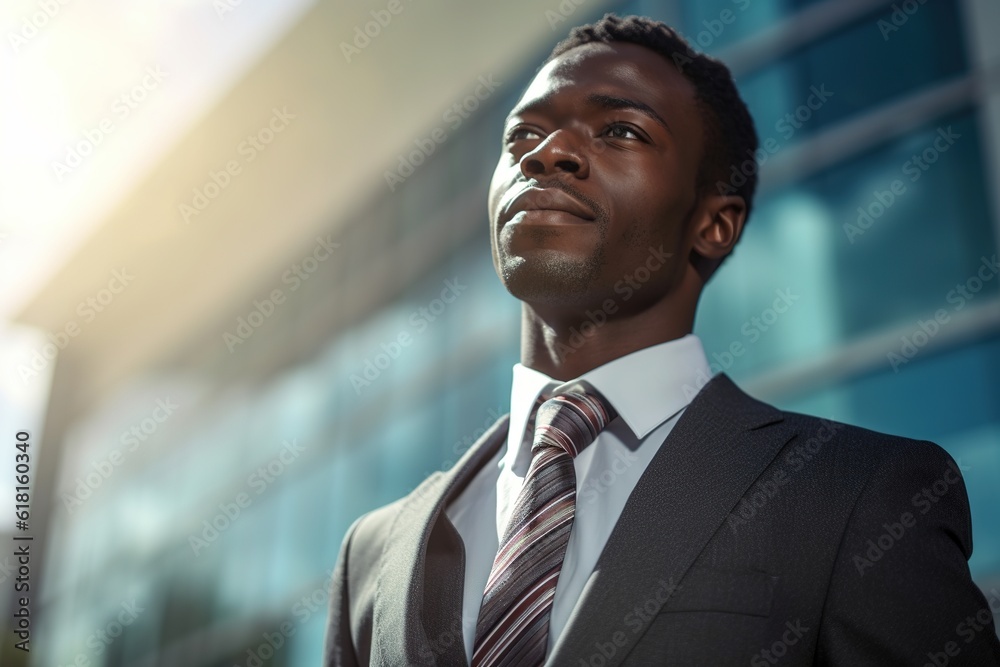 Successful african american businessman executive company leader. Generative ai image. Successful african american businessman executive company leader. Generative ai image.