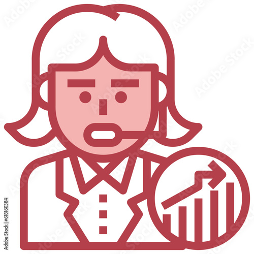 broker line icon,linear,outline,graphic,illustration