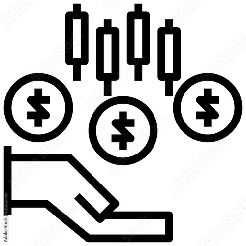 business and finance line icon,linear,outline,graphic,illustration