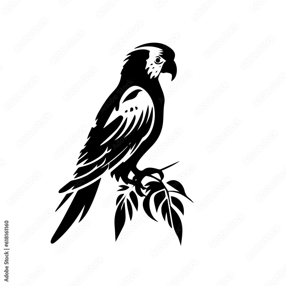 parrot silhouette illustration parrot silhouette illustration