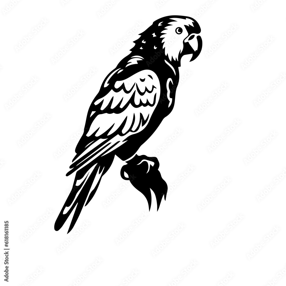 Obraz premium parrot silhouette illustration 